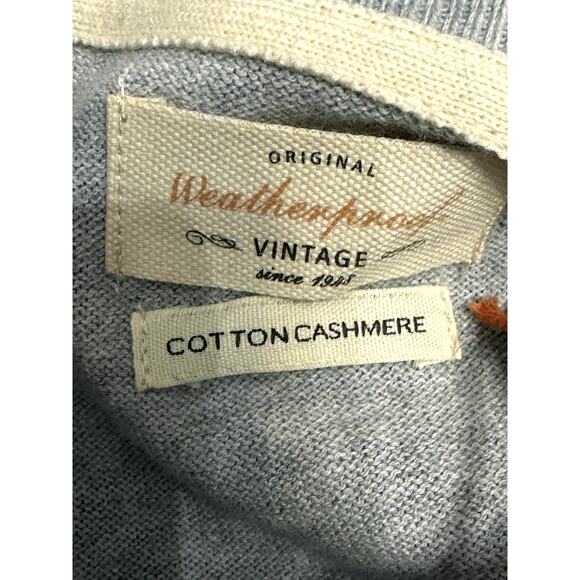 Weatherproof Vintage Sweater Soft Cotton Cashmere Butterfly Design Gray W XS NWT - Picture 9 of 10